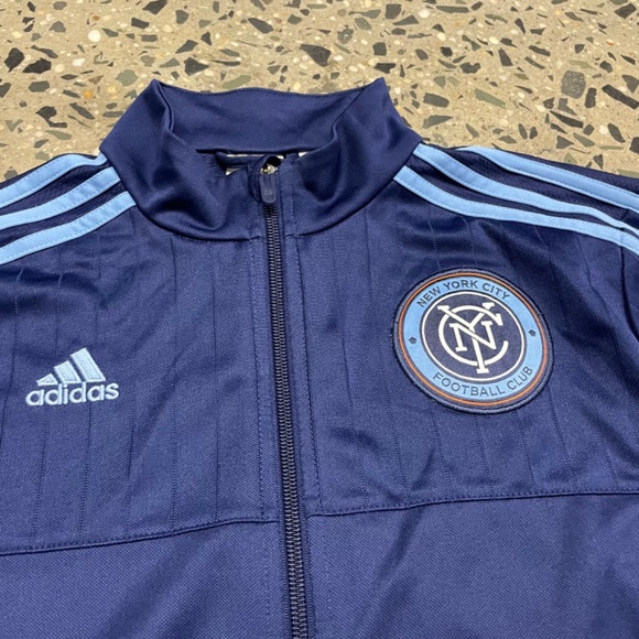 ADIDAS NEW YORK CITY FC 2023 ANTHEM JACKET BLUE - Picture 2 of 6